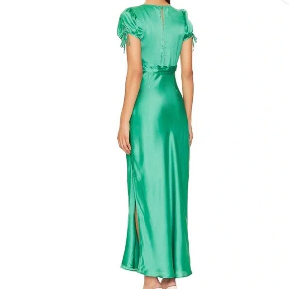 Free people Cooper Midi Dress In Verdis Green NWT Size 2 - Picture 2 of 10